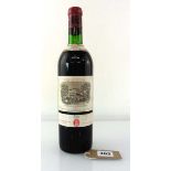 A bottle of Chateau Lafite Rothschild 1970 Pauillac (ullage top shoulder)