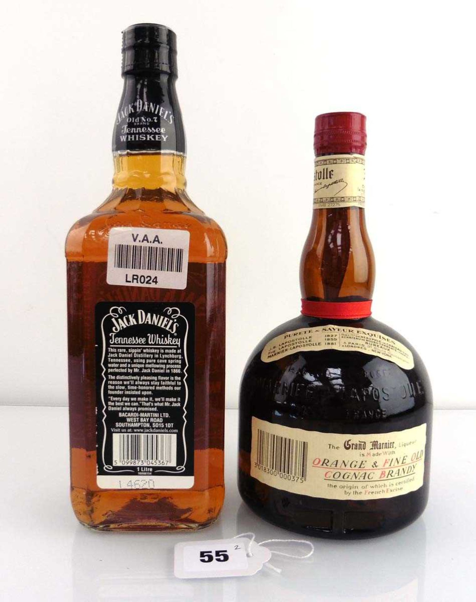 2 bottles, 1x Jack Daniel's Old Time No.7 Tennessee Sour Mash Whiskey 1 litre 40% & 1x Grand Marnier - Image 2 of 2