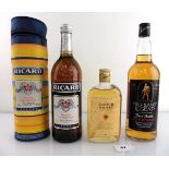 3 various bottles, 1x Highland Legend Finest Blended Scotch Whisky by Robert Castle ltd 1 litre 40%,