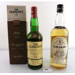 2 bottles, 1x The Glenlivet 12 year old Single Malt Scotch Whisky with box 70cl 40% & 1x Glen