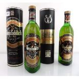 2 different bottles of Glenfiddich Pure Malt Scotch Whisky with cartons circa 1980's 43% / 40% 75cl