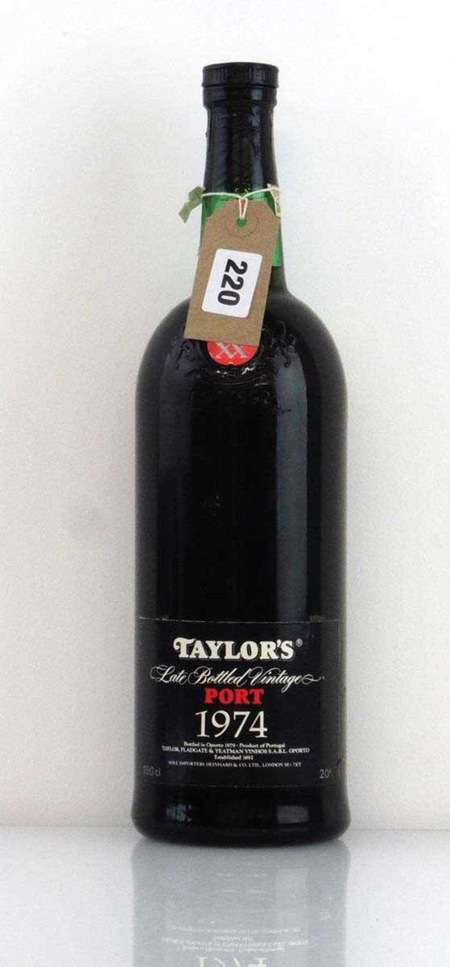 A Magnum of Taylor's 1974 Late Bottled Vintage Port (ullage into neck)