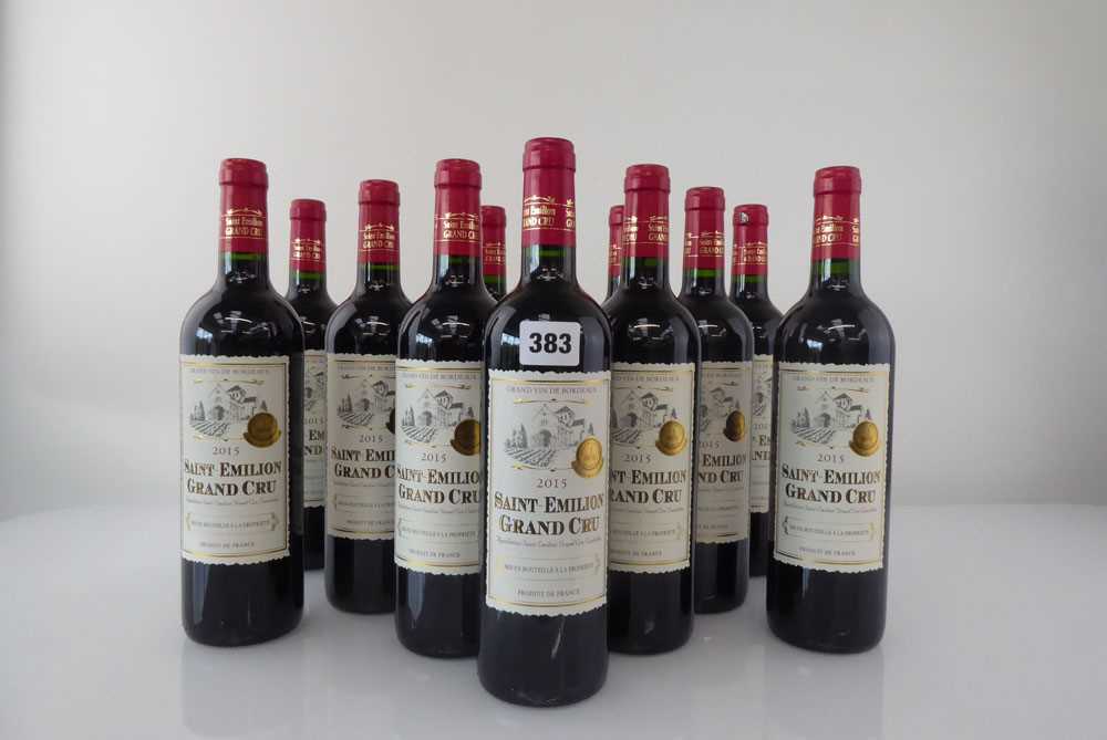 11 bottles of 2015 Saint Emilion Grand Cru Bordeaux