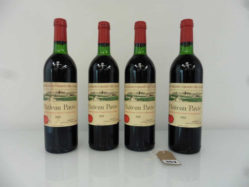 4 bottles of Chateau Pavie Saint Emilion Premier Grand Cru Classe, France (ullages top shoulder/
