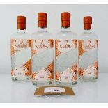 +VAT 4 bottles of Whatahoot Hushwing Gin from King's Lynn Norfolk 70cl 40% (Note VAT added to bid