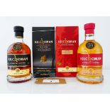 +VAT 2 bottles of Kilchoman Islay Farm Distillery Single Malt Scotch Whisky with boxes, 1x Loch Gorm