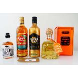 +VAT 4 various bottles, 1x Patron Reposado Tequila with box 40% 70cl, 1x Havana Club 7 year old