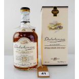 A bottle of Dalwhinnie 15 year old Single Highland Malt Scotch Whisky with box, old style circa