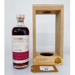 +VAT A bottle of Arran 1996 26 Year Old Single Cask Single Malt Scotch Whisky with wooden box,
