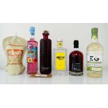 +VAT 6 bottles, 1x Edinburgh Gooseberry & Elderflower Gin 70cl 40%, Hoxton Tropical Gin with Coconut