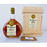 +VAT A bottle of Delord Recolte 1983 Bas Armagnac with box 40% 70cl (Note VAT added to bid price)