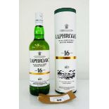 +VAT A bottle of Laphroaig 16 year old Islay Single Malt Scotch Whisky with carton 48% 70cl (Note