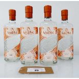 +VAT 4 bottles of Whatahoot Hushwing Gin from King's Lynn Norfolk 70cl 40% (Note VAT added to bid