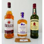 +VAT 3 bottles, 1x Soraghan 3 year old Character Strength Premium Blend Irish Whiskey 40% 70cl, 1x