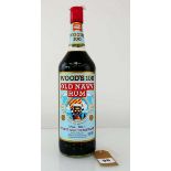 A bottle of Wood's 100 Extra Strong Old Navy Rum from Guyana, Finest Old Demerara, 57% vol, 1 litre