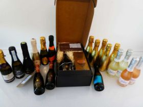 +VAT 19 mini bottles of Sparkling wines, Prosecco, Rose, Gift pack, etc. 20cl (Note VAT added to bid