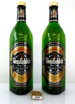 2 bottles of Glenfiddich Special Old Reserve Pure Single Malt Scotch Whisky old style 1 litre 43%