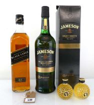 2 bottles & 2 Old St Andrews Golf ball miniatures, 1x Jameson Select Reserve Small Batch Single