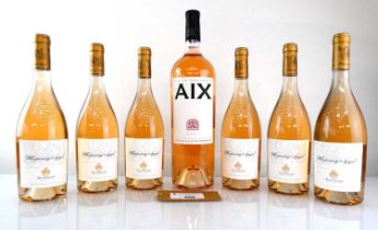 +VAT 7 bottles, 1x Magnum of Maison Saint Aix Coteaux d'Aix-en-Provence 'AIX' Rose 2021 & 6x Chateau