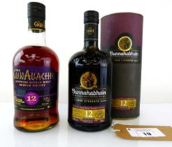 +VAT 2 bottles, 1x The GlenAllachie 12 year old Speyside Single Malt Scotch Whisky 46% 70cl & 1x