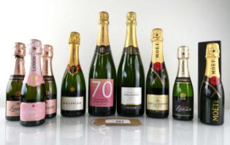 +VAT 9 various bottles of Champagne, 1x Pol Guyot Brut Selection 75cl, 1x Guy La Forge Grand Cuvee
