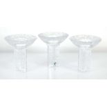 Lars Hellsten (1933-2022), a set of three 1984 Olympic tealight holders, h. 12 cm