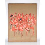 Dorothea Patterson (b. 1932),A flamboyance of flamingos,screenprint,signed,56 x 41 cm*Sold with a