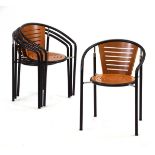 Rud Thygesen & Johnny Sorensen for Botium, a set of four 'Dark Horse' Range stacking armchairs,