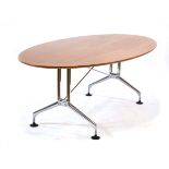 Antonio Citterio (Italian, b. 1950) for Vitra, an 'Ellipse Spatio' table with a polished aluminium