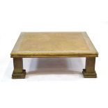 Rodolfo Dubarry (Spanish), a 1970's low coffee table covered with brass and white metal, etched