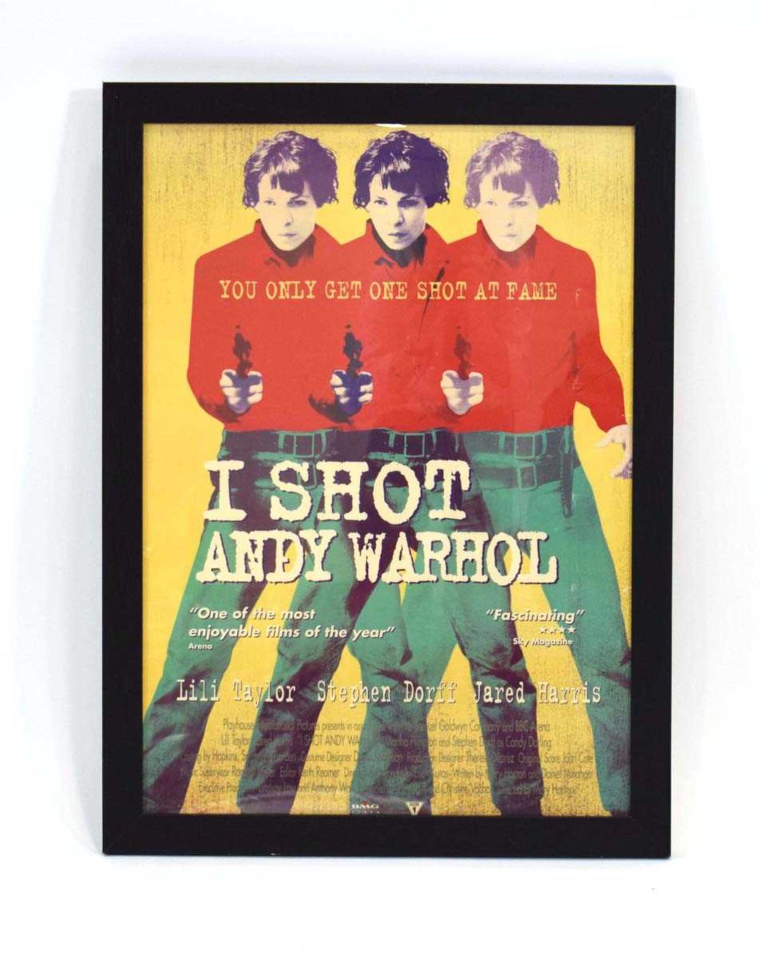 'I Shot Andy Warhol' (1996), film poster, BMG Video, image 59 x 41 cm The auctioneers believe this