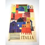 After Alerbo Moroni, 'Italia' travel poster, published by the Italian Tourist Board Enit, Milano