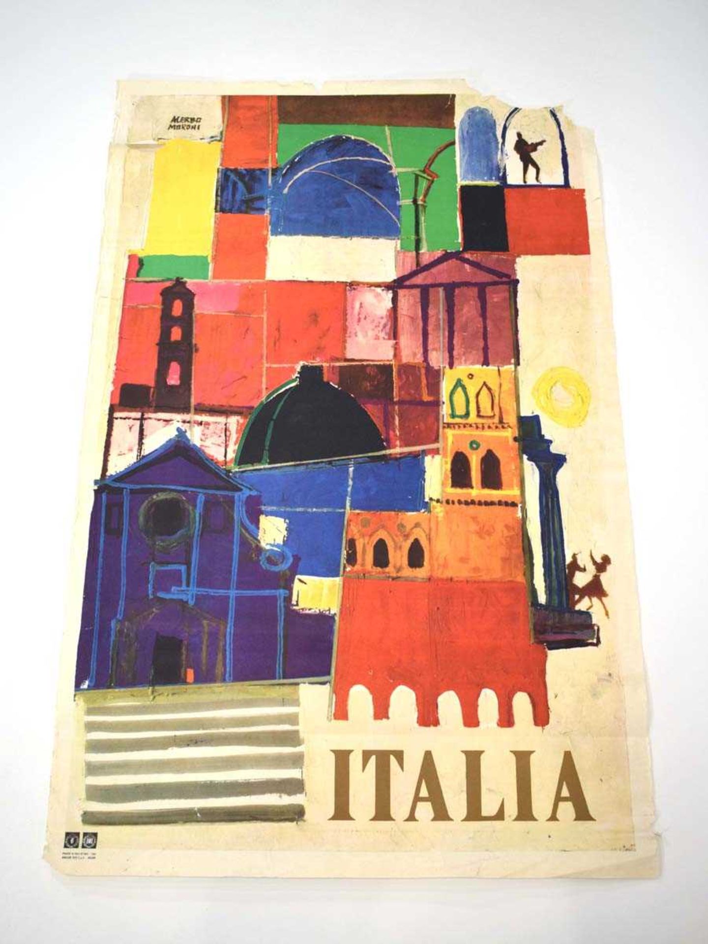 After Alerbo Moroni, 'Italia' travel poster, published by the Italian Tourist Board Enit, Milano