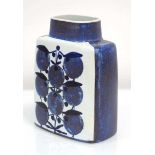 Grete Helland (1939-1999) for Royal Copenhagen, a 1970's 'Aluminia' Fajance vase, numbered 441/3121,