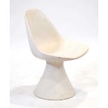 Maurice Burke for Arkana, a moulded 'mushroom' side chair in white