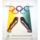 After Allen Jones (b. 1937), 'Olympische Spiele Munchen 1972' Munich Olympic poster, printed in