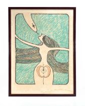 Biman Mullick (b.1933), Eve and the serpent, signed and numbered 19/75 (1st Edition), screenprint,