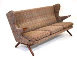 Svend Skipper for Skippers Mobler, a 1950's Danish three-seater Model 91 sofa upholstered in multi-