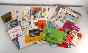 A group of pamphlets, guides, price lists and other ephemera, mainly 1950's, relating to televisions