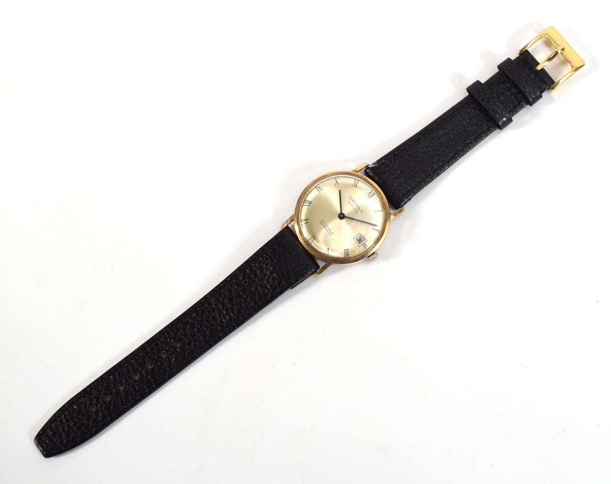 A gentleman's 9ct yellow gold automatic wristwatch by Oriosa, the circular with black Roman numerals - Image 3 of 3