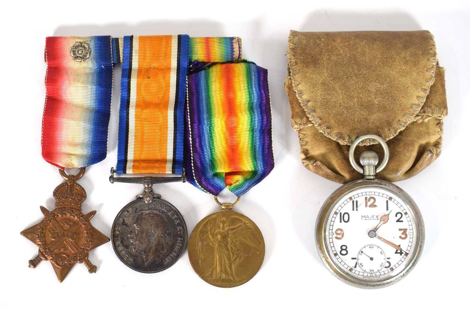 A trio of First World War medals including a 1914 Volunteer Star awarded to 68 Private/Corporal W.