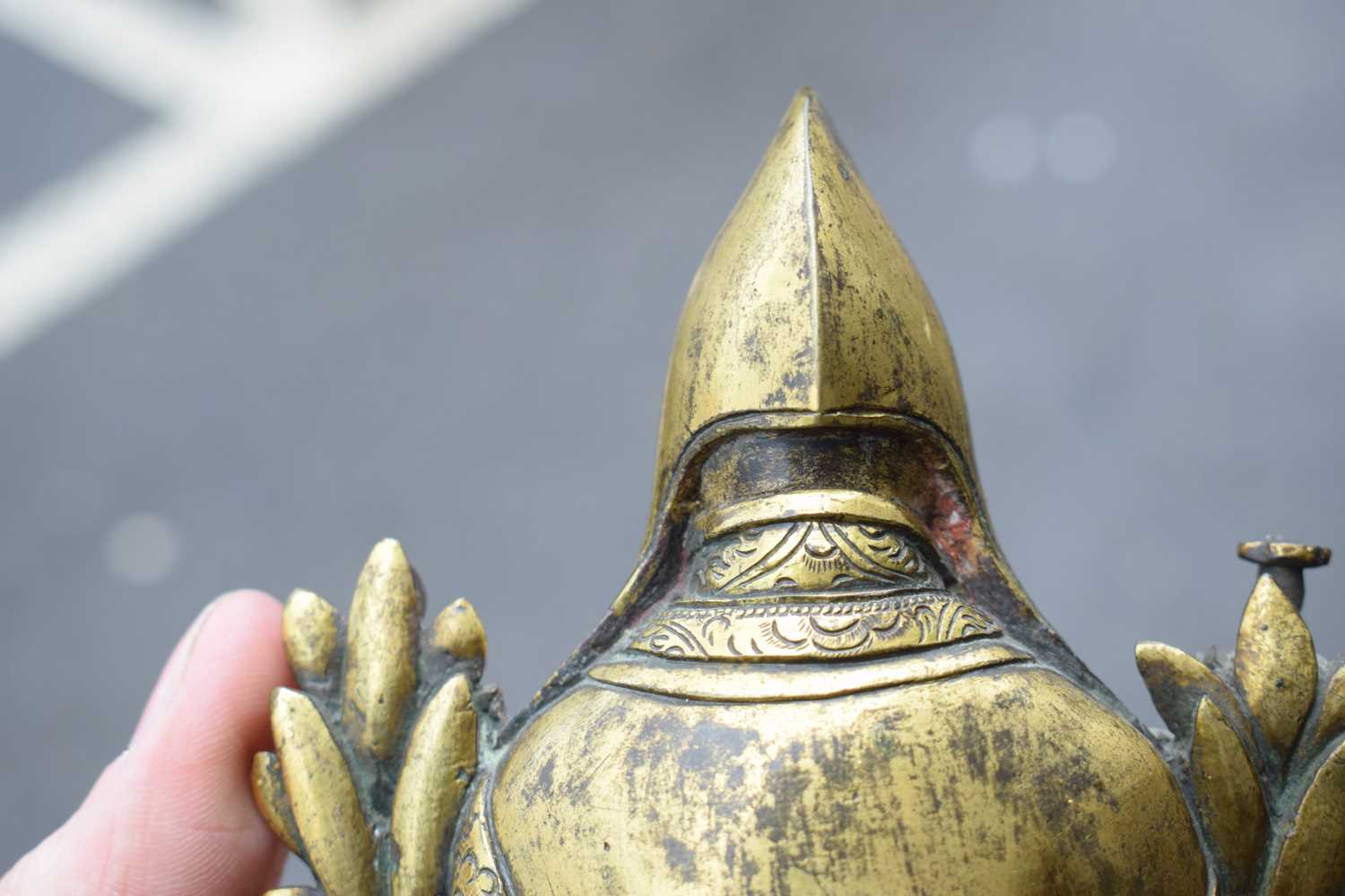 A 19th century Tibetan gilt bronze figure modelled as Tsongkhapa, h. 18 cmSome tarnishing. Base - Image 25 of 28