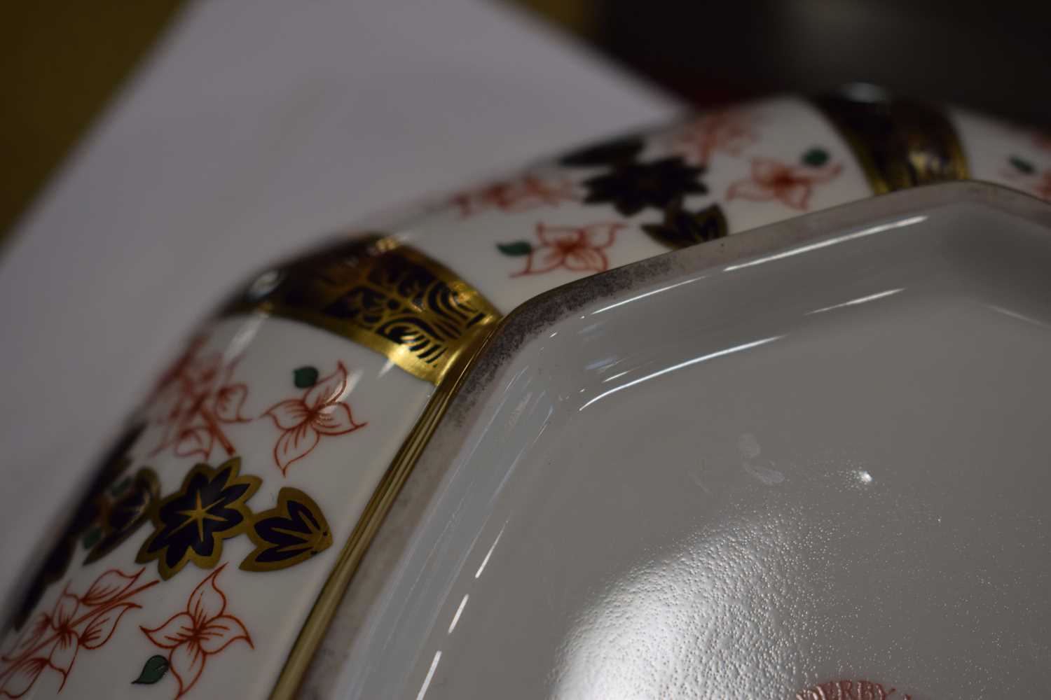 A Royal Crown Derby octagonal bowl, typically decorated in the 1128 Imari pattern, w. 21 cm Please - Image 9 of 18