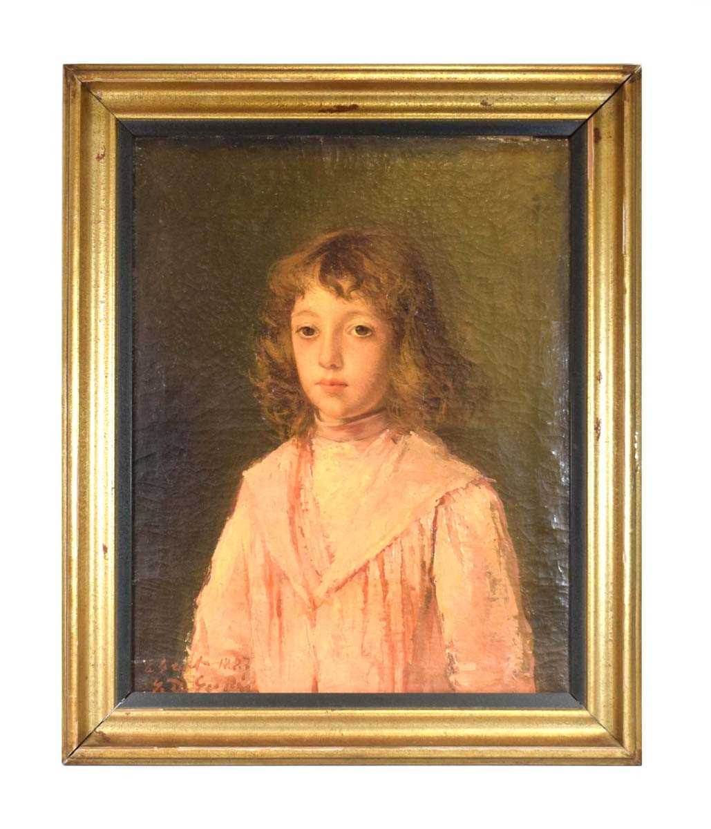 Georges Francois de Geetére (Belgian, 1859–1929), A half-length portrait of a boy, signed and - Image 2 of 33