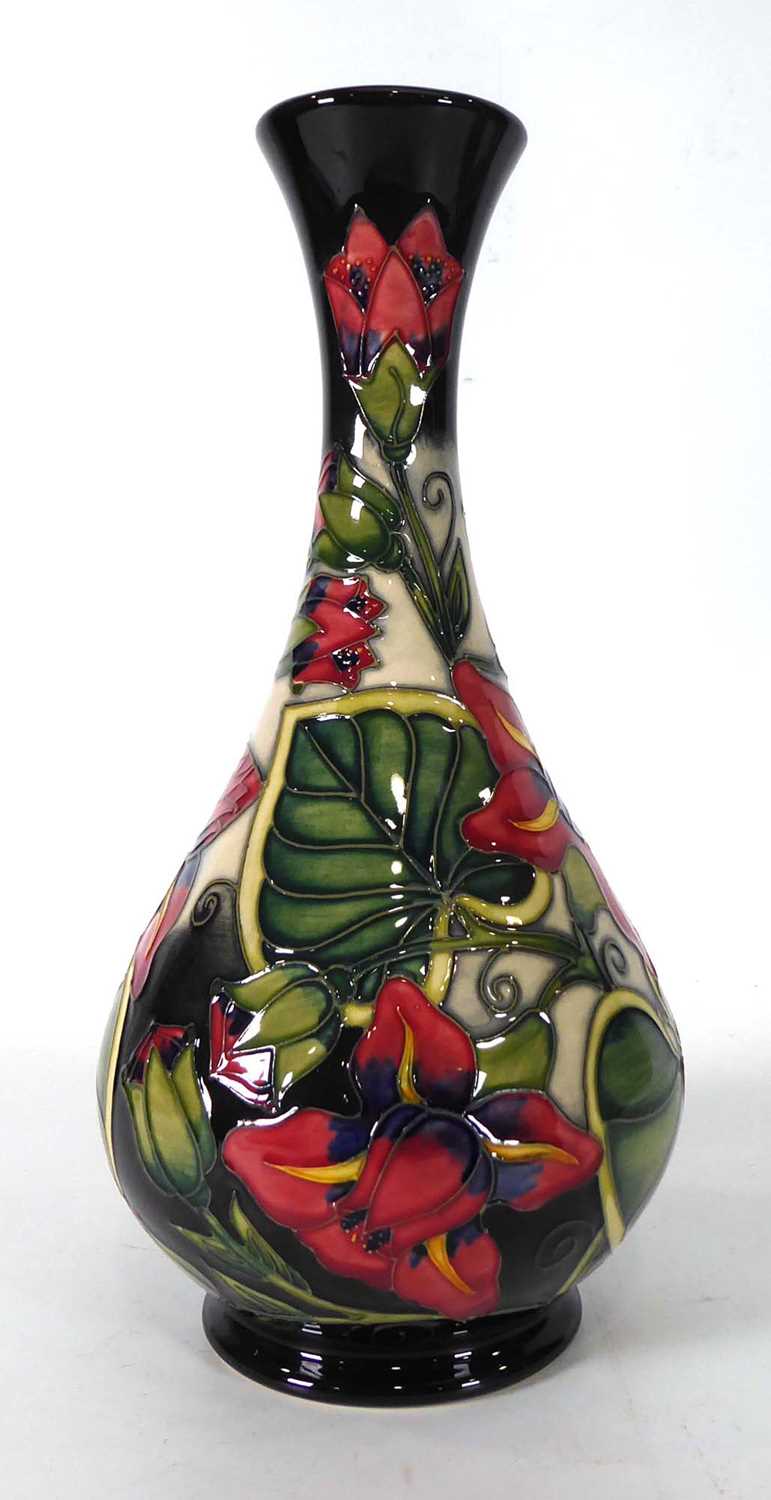 A Moorcroft bottle vase of slender form decorated in the Palmata pattern, h. 23 cm - Image 2 of 3