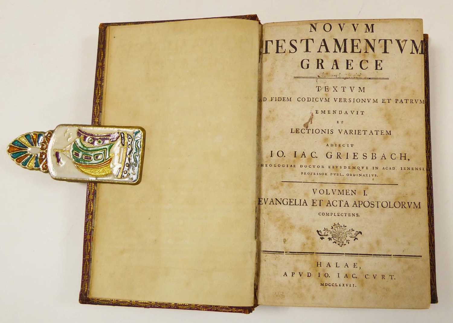 Johann Jakob Griesbach : Novum Testamentum Graece, 1775/7. Textum ad Fidem Codicum Versionum et Patr