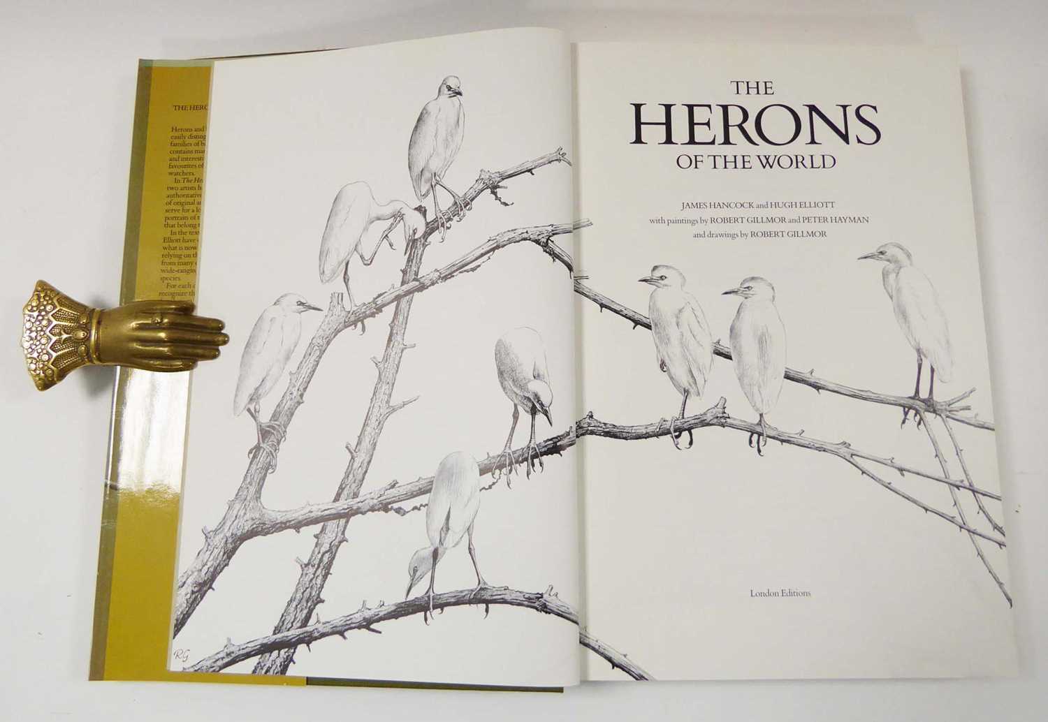 Ornithology. Hancock & Elliott : Herons of the World, 1978. Folio, Hb + Dj. 1st. Ed.; Harrison : - Image 2 of 6