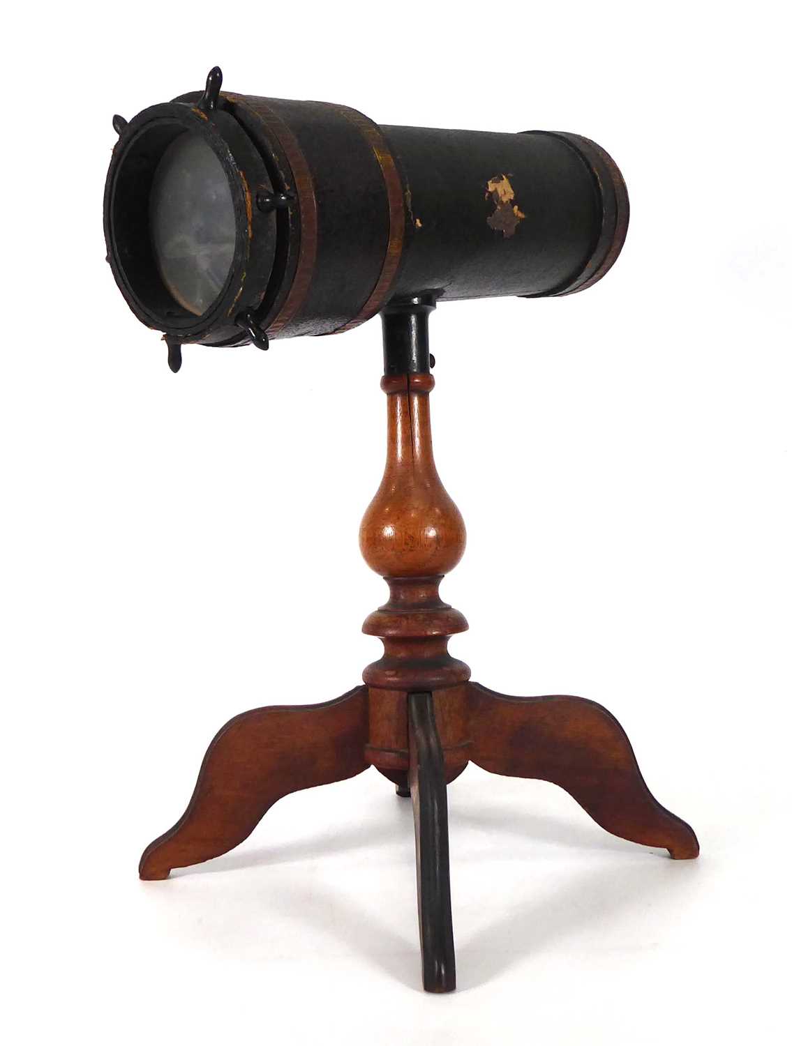 A Victorian table top kaleidoscope by C.G. Bush & Co., Providence, Rhode Island, with a 'ship's - Image 2 of 9