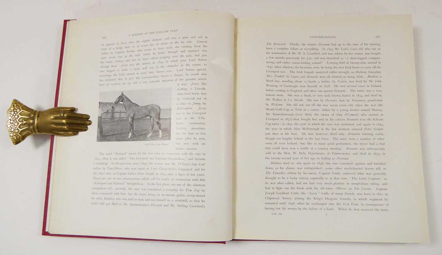 Theodore Cook : History of the English Turf, 1901. Vols. I - III. ( in 6 ) Qto. Hb. Red cloth. - Image 5 of 6