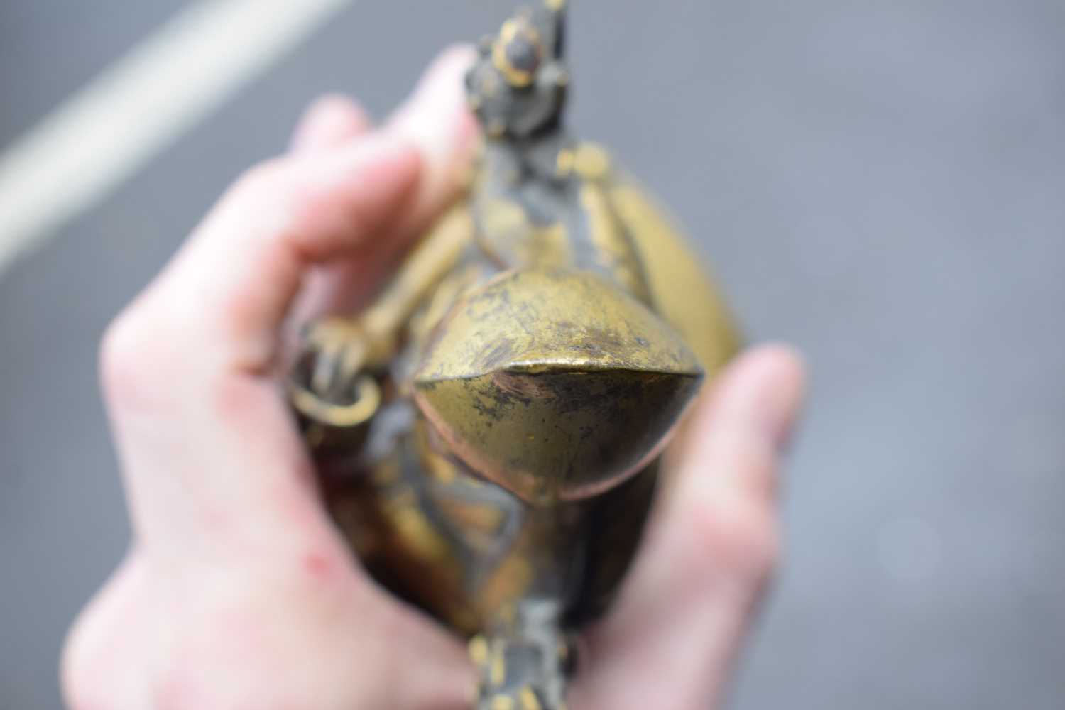 A 19th century Tibetan gilt bronze figure modelled as Tsongkhapa, h. 18 cmSome tarnishing. Base - Image 26 of 28